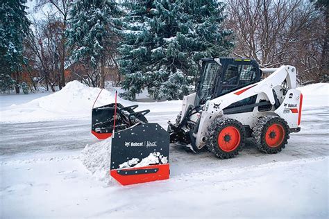 bobcat skid steer snow plow|snow blower attachment for bobcat.